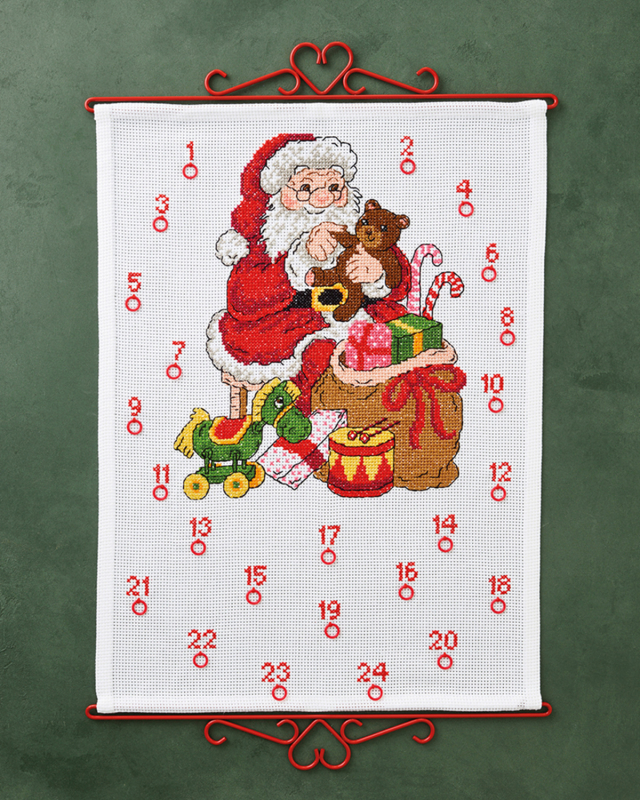 Broderi Kit - Julemand Med Bamse fra By Permin