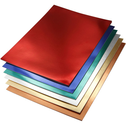 Metalkarton A4, 30 ark i assorterede farver, 280 g