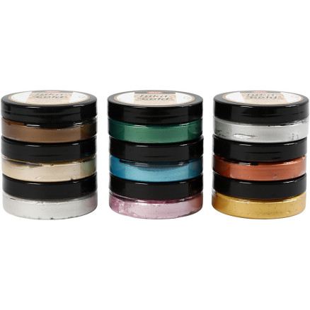 Inka Gold 9x50ml - Metallisk cremevoks til kreative projekter