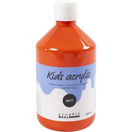 Mat Akrylmaling i Orange - 500ml til Kreative Projekter