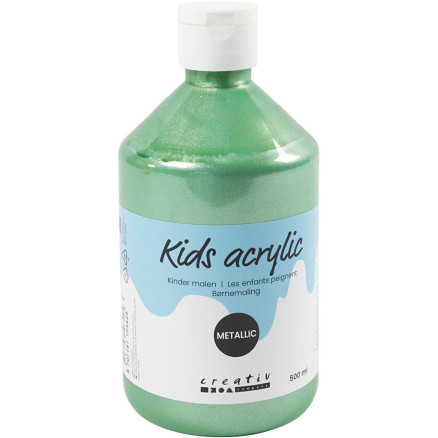 Metallic Akrylmaling Lys Grøn 500 ml - Kreativ DIY!