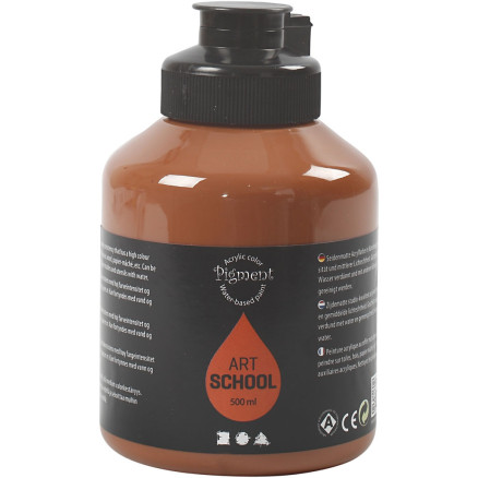 Halvblank Akrylmaling i Raw Sienna - 500ml til Kreativitet