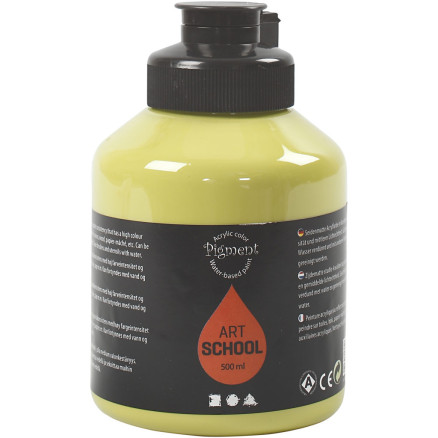 Halvblank akrylmaling i kiwi, 500 ml - Kreativ DIY!