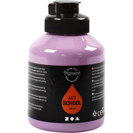 Halvblank Lilla Akrylmaling 500ml - Kreativ DIY Maling
