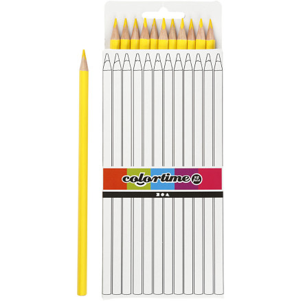 Colortime Gul Farveblyanter - 12 stk. i Pakken