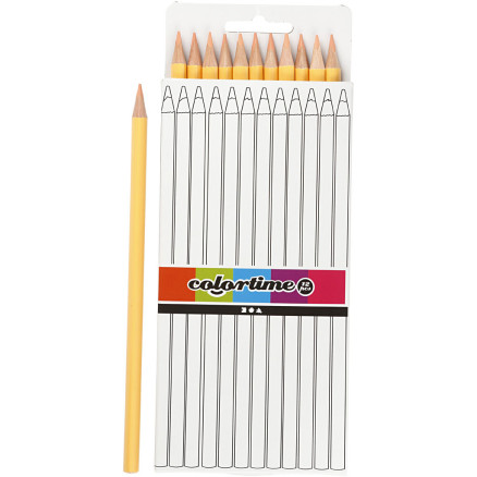 Colortime Farveblyanter - 12 stk. Lys Pudder Kvalitet