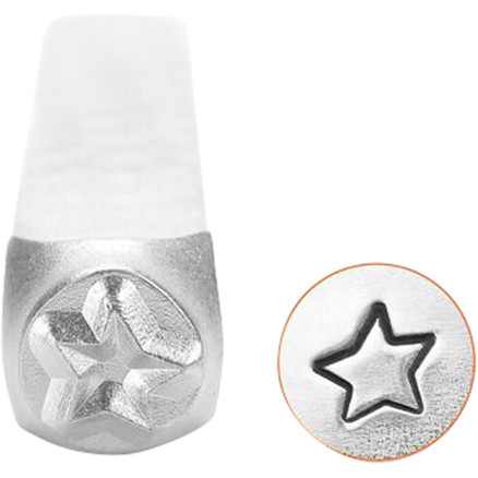 Prægestempel i stål - Stjerne design, 65 mm længde