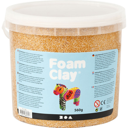 Metallic Guld Foam Clay® - 560g i Praktisk Spand