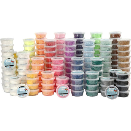 Skumlerstof, assorterede farver, 21x10ds./1 pk.