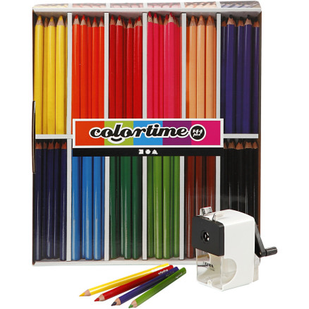 Colortime farveblyanter - 12 farver + blyantspidser