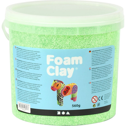 Neon Grøn Foam Clay® - 560g i Praktisk Beholder