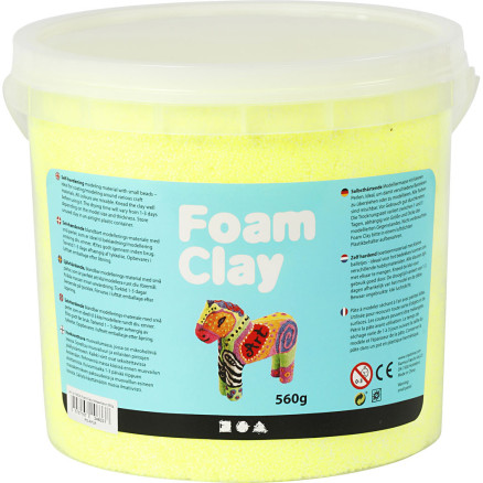 Neon Gul Foam Clay® - 560g i Praktisk Spand