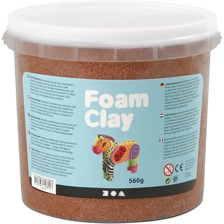 Brun Foam Clay® - 560g i praktisk spand