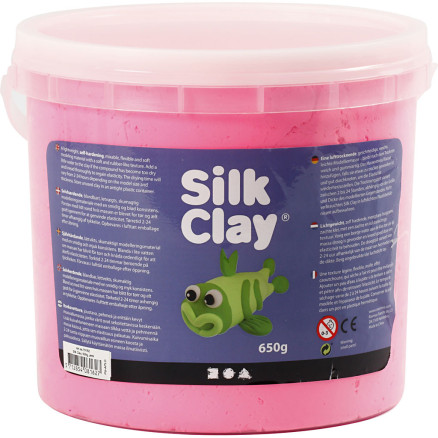 Silk Clay® i pink - 650g selvhærdende modelleringsmasse