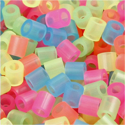 Neon Rørperler 5x5 mm - 30000 stk. til Kreativ DIY
