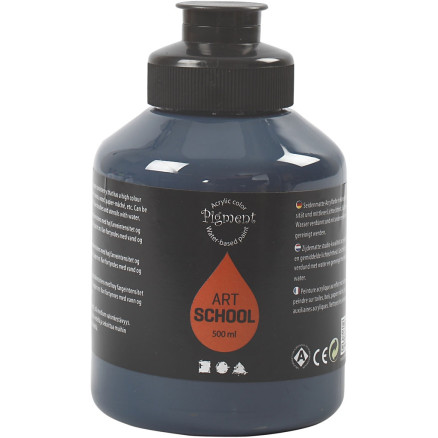 Halvblank Akrylmaling Indigo 500ml - Kreativ Maling til Børn