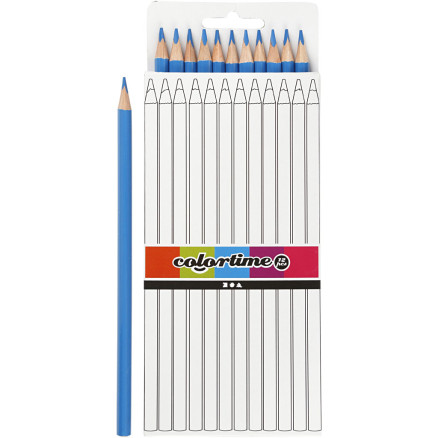 Colortime Lyseblå Farveblyanter - 12 stk. i Pakke