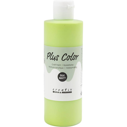 Plus Color Hobbymaling - Limegrøn, 250ml, Hurtigtørrende