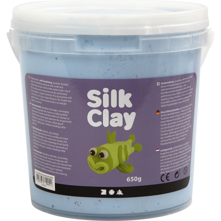 Silk Clay® Neon Blå - 650g i Praktisk Beholder