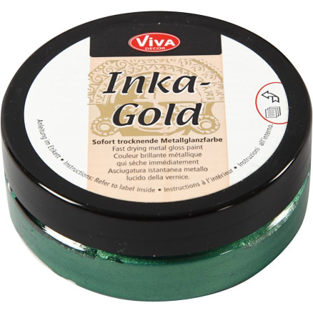 Inka Gold Emerald Maling 50ml - Kreativ DIY Tilbehør