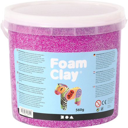 Lilla Neon Foam Clay® - 560g Selvhærdende Modellervoks