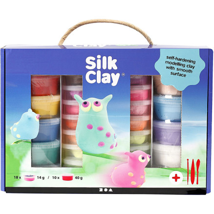 Silk Clay® Gaveæske med modellervoks i farver