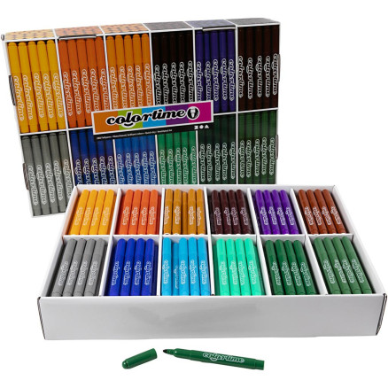 Colortime Tusch 5 mm - Suppleringsfarver, 12x24 stk.