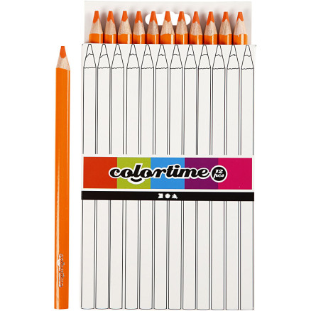 Colortime Jumbo Farveblyanter - 12 stk. Orange