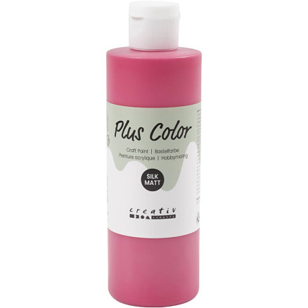 Plus Color Hobbymaling - Primær Rød, 250ml, Topkvalitet