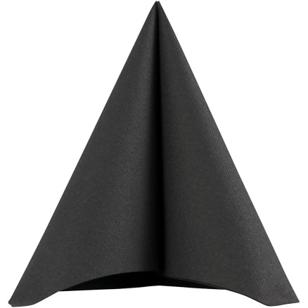 Sort Servietter 40x40 cm - 20 stk. til Dekoration
