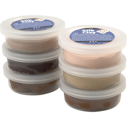 Silk Clay® hudfarvet modelleringsmasse, 6x14g 1 pk