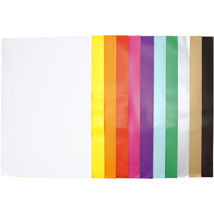 Glanspapir i Ass. Farver - 11x25 Ark, 32x48 cm, 80 g