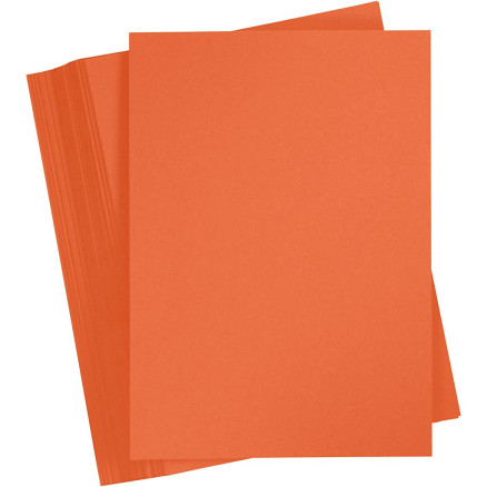 Kreativ Orange Karton A4, 180g - 100 Ark i Pakke