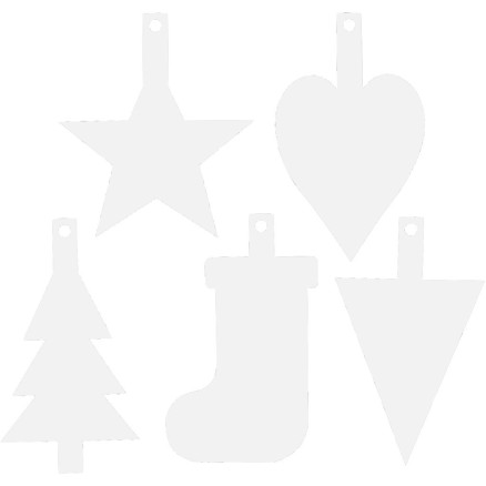 Juleophæng i hvid, 100 stk. - Kreativ DIY dekoration
