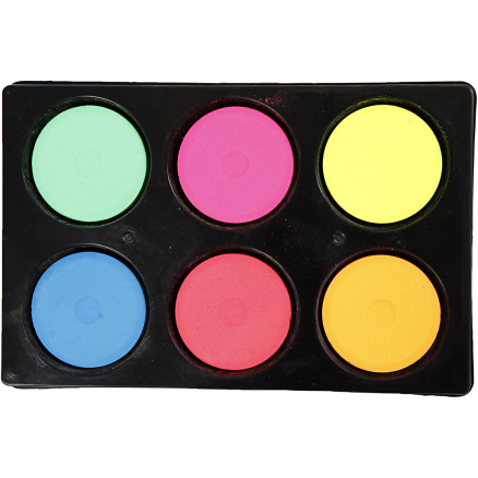 Neon Vandfarver i blokform - 1 pk. fra Colortime