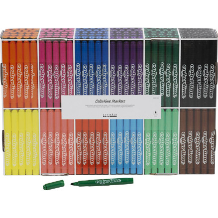 Colortime Tusch 5 mm - 12x24 stk. i standardfarver