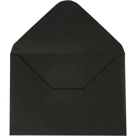Sort Kuvert 11,5x16 cm - 10 stk. til Kreative Projekter