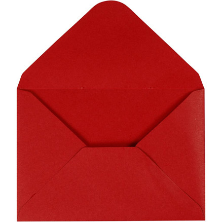 Røde kuverter 11,5x16 cm - 10 stk. til kreative projekter