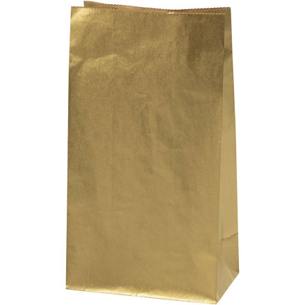 Guld Papirposer 9x15 cm - 100 stk. i Pakke