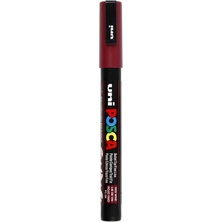 Posca Tusch i Rødvin - Nr. PC-3M, 0,9-1,3 mm, 1 stk.