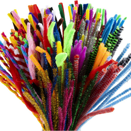 Chenille Piberenser 30,5 cm - Ass. Farver, 250 stk.