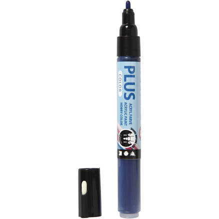 Plus Color Tusch i Marineblå - 1 stk. 5,5 ml til Kreativitet