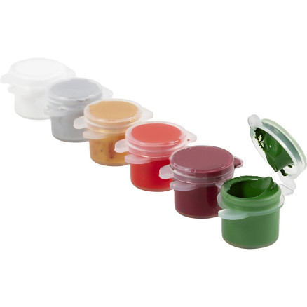 Plus Color Hobbymaling i Julefarver - 6x5ml Pakke