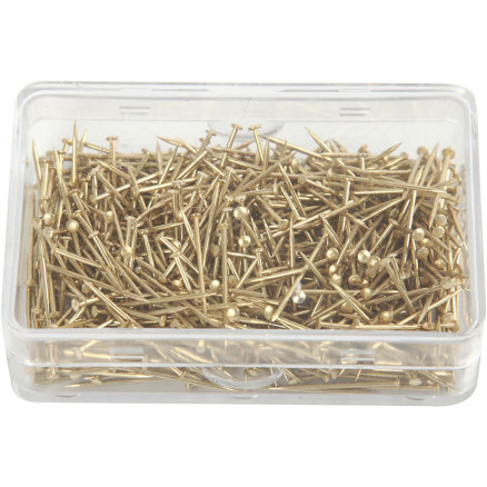 Guld Knappenåle 16 mm - 35g, perfekt til håndarbejde!