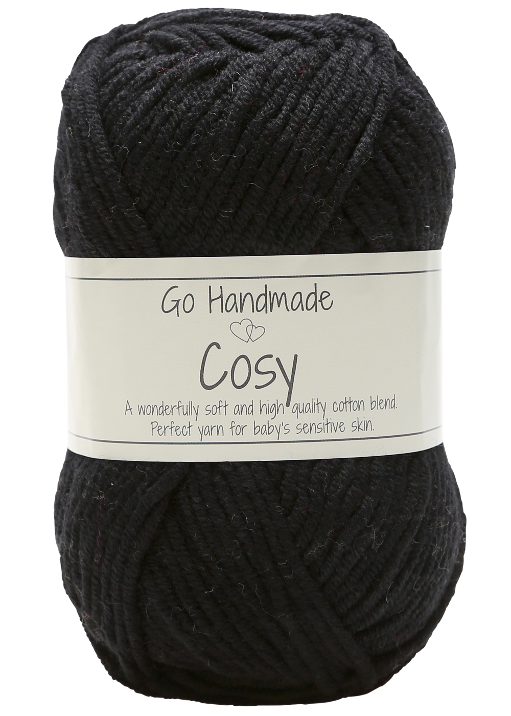 Cosy Garn 50 g - Sort til Strik og Hækling