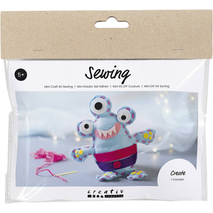 Mini DIY Kit: Sy Dit Eget Filtmonster - Ass. Farver