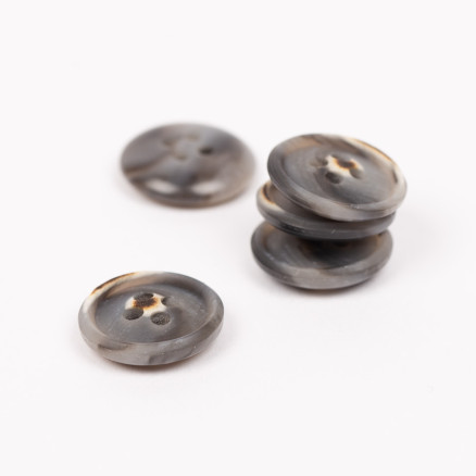 Drops Knap Imitation Træ Mokka 15mm - 50 stk Tilbud!