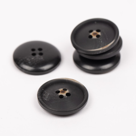 Drops Knap Imitation Træ Sort Kul 23mm - 50 Stk. Tilbud!