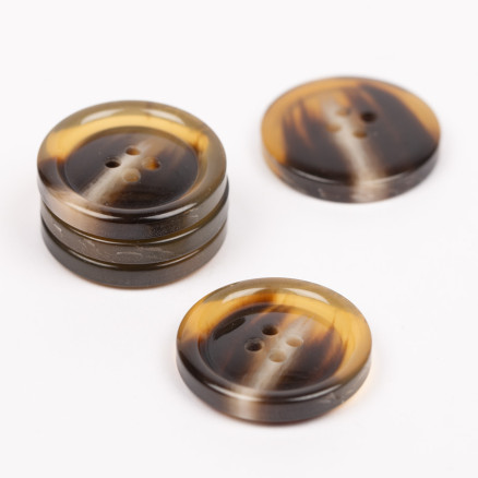 Drops Knap Imitation Horn Karamel 25mm - 50 stk.