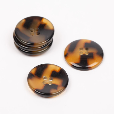 Drops Knap Imitation Horn (Skilpadde) 25mm - 50 stk